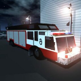 3D-Modell eines US-Feuerwehrautos
