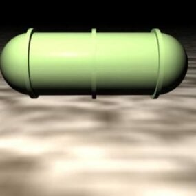 نموذج ثلاثي الأبعاد للمعدات الصناعية لسادس فلوريد اليورانيوم