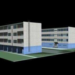 Model 3D miejskiego budynku mieszkalnego