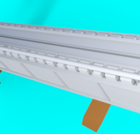 ランプ橋の建物の 3D モデルを起動します。