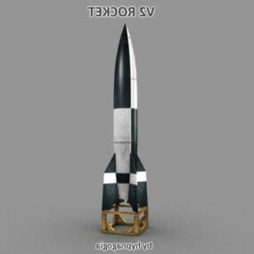 Cartoon Rocket Explorer Spaceship 3d model