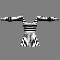 Mini Dress Strip Pattern 3d-modell