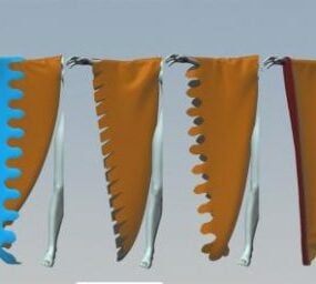 3д модель текстильных динамических рукавов