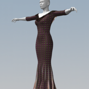 Mannequin Evening Dress Fashion 3d model