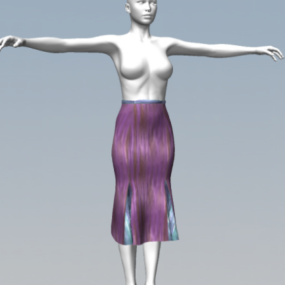 Cartoon Girl In Fashion Clothes 3d model