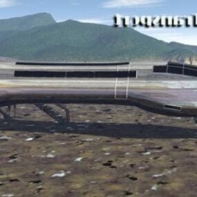 फ्यूचरिस्टिक ट्रांसपोर्ट प्लेन 3डी मॉडल