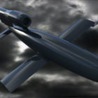 Futuristisches Bomberflugzeug mit Überschallgeschwindigkeit