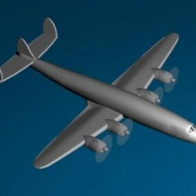 3д модель винтажного самолета-бомбардировщика