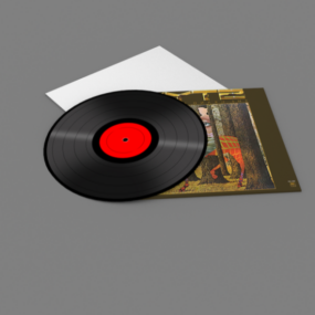 Vinyl Record Set 3d-modell