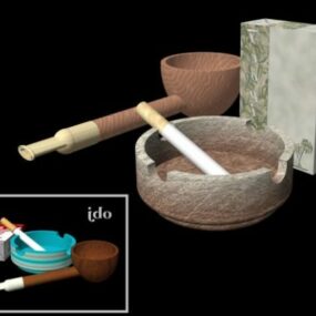 Sigara Aksesuarları Seti 3D model