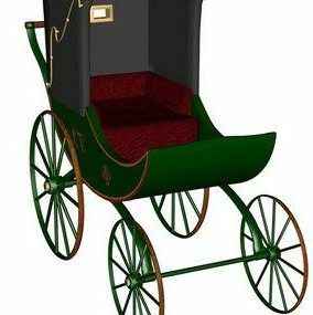Model 3d Kitaran Vintaj Rickshaw