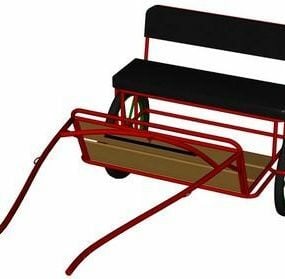Vintage Cart For Horse Transport 3d model