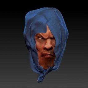 Medeltida Man Head Character 3d-modell
