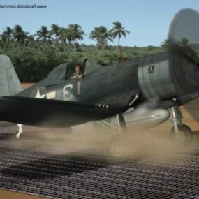 Militaire vliegtuigen Corsair F4u 3D-model