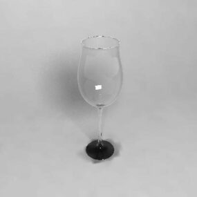Vray Modello 3d del bicchiere di vino