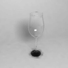 مدل سه بعدی شیشه شراب معمولی
