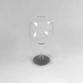 3д модель прозрачного материала бокала для вина
