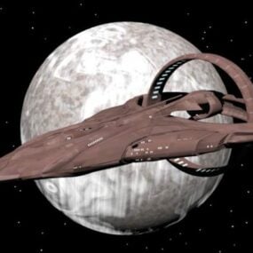 3д модель футуристического космического корабля Вулкан