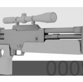 Moottorikäyttöinen kivääriase 3d-malli