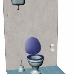Gammel Toilet Sanitær 3d-model