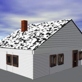 Zimní 3D model domu