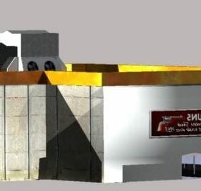 混凝土房间家具3d模型