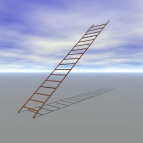 Houten ladder 3D-model