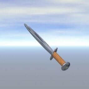 Twin Medieval Sword Weapon 3D-malli