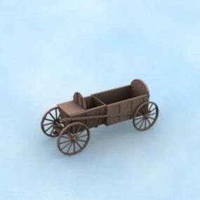 Vanha Wagon Vintage Vehicle 3D-malli