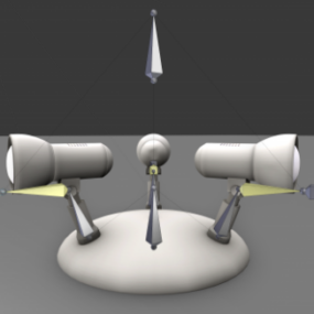 Lampa ścienna Rigged Aminacja Model 3D