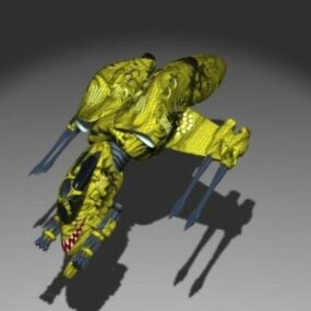 Wasp Fighter Spacecraft 3D-malli