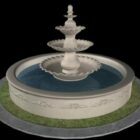 Matériau en pierre de fontaine d'eau de cercle