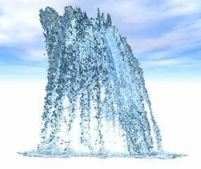 Гірський ландшафт водоспаду 3d модель