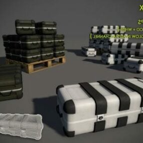 Pila de cajas de armas modelo 3d