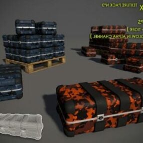 Waffenbox-Paket 3D-Modell