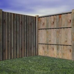 Steel Chainlink Fence 3d model