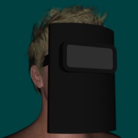 Man With Welding Mask 3d model