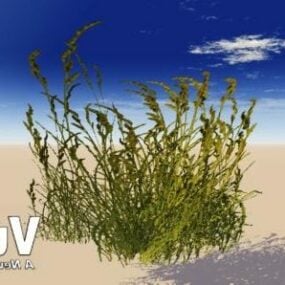 Modello 3d dell'erba di grano