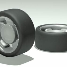 Car Wheel With Rim And Tire 3d model