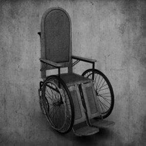 Starý 3D model invalidního vozíku