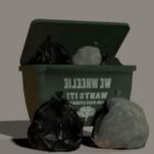 Plastic Trash Bin And Garbage Bag