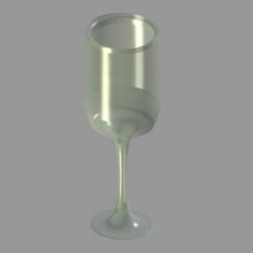 3d модель бокала для вина прозрачного