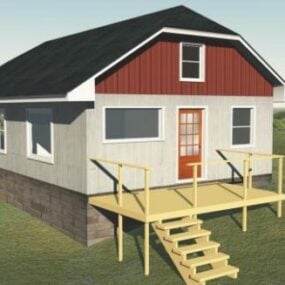 Country Barn House 3d-model