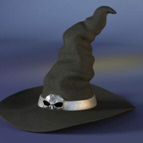 Siyah Cadı Şapkası 3d modeli