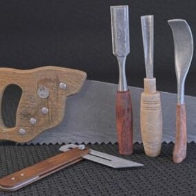 Modelo 3D de ferramenta de carpinteiro para carpintaria