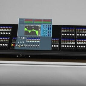 Modello 3d del mixer audio digitale Yamaha