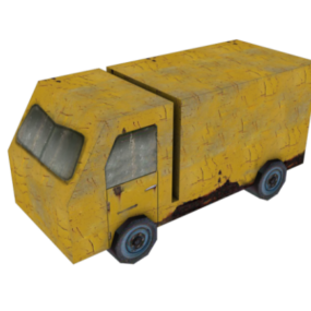 Ρουστίκ κίτρινο φορτηγό τρισδιάστατο μοντέλο