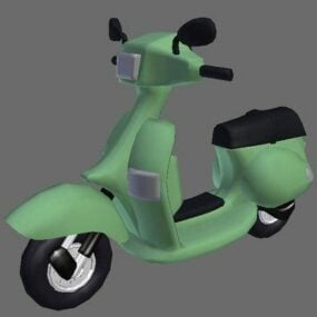 Tecknad motorcykel 3d-modell
