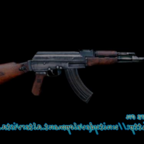 جزئیات تفنگ Ak47 مدل 3d