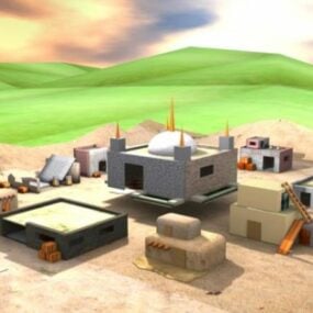 نموذج بناء مدينة أفغانستان ثلاثي الأبعاد